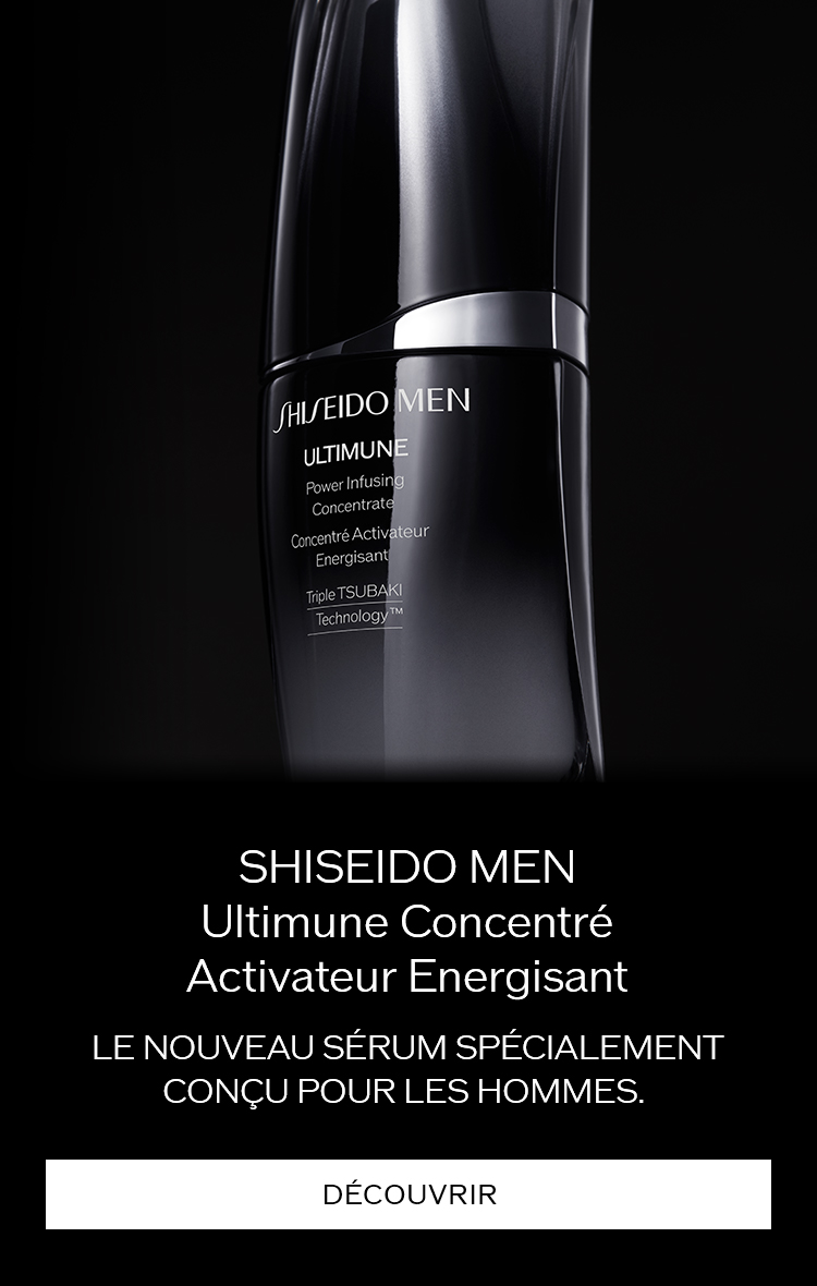 SHISEIDO MEN Ultimune Power Infusing Concentrate ÉGAYEZ VOTRE LOOK. PRENEZ VOTRE AVENIR EN MAIN