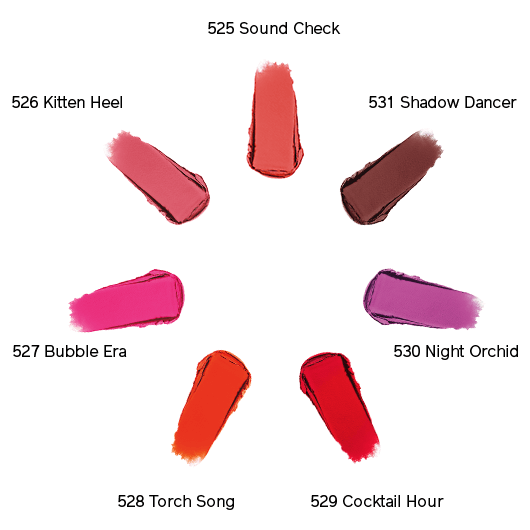 525 Sound Check. 526 Kitten Heel. 527 Bubble Era. 528 Torch Song. 529 Cocktail Hour. 530 Night Orchid. 531 Shadow Dancer